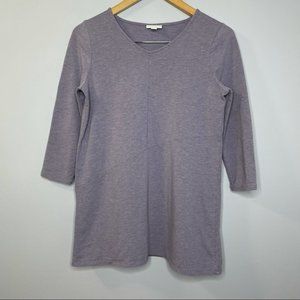 J Jill Pure Jill Pima Cotton Blend  Purple Top